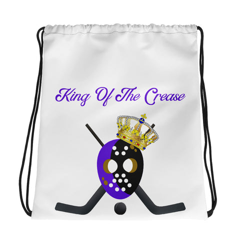 King Of The Crease Drawstring bag